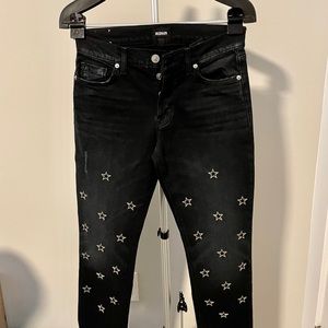 Hudson Star Black Jeans/Riley Crop Relax fit